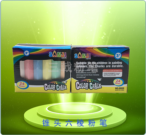盒装锥头六棱粉笔（24pcs）K9005-2